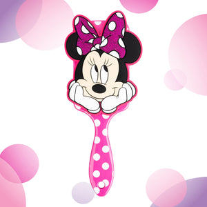 Disney Minnie Mouse Hair Brush - Hair Accessories for Girls - Disney Kids Brush - Red Minnie Portrait Brush with White Polka Dots Ages 3 + - LuvHer Shop