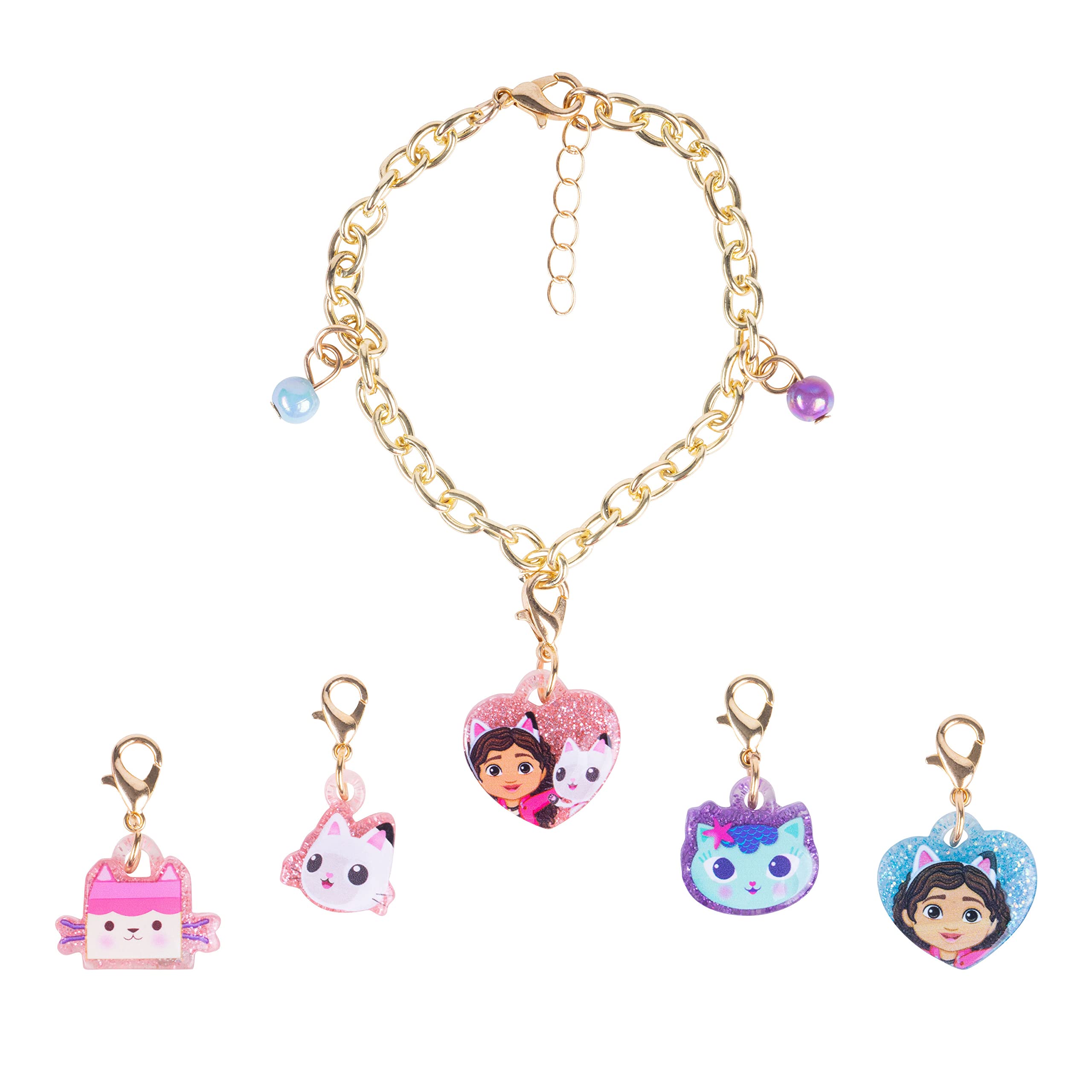 LUV HER Gabbys Dollhouse Girls Add A Charm Toy Bracelet and Costume Jewelry Box Set with 1 charm bracelet & 5 interchangeable charms - Ages 3+ - LuvHer Shop