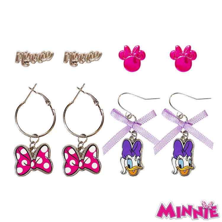 Disney Earrings 4 Disney Hypoallergenic Earrings for Girls 2 Stud Earrings 2 Fishhook Drop Cute Earrings with Charms One Size Fits All Fun Disney Earrings for Women Disney Accessories for Girls Age 4+ - LuvHer Shop