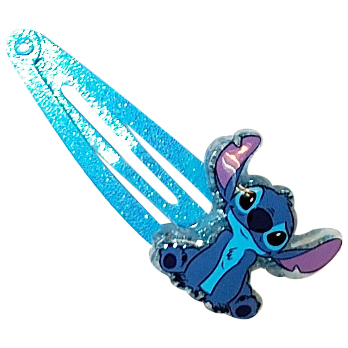 Disney Stitch blue glitter hair clip for girls from LuvHer Shop, featuring cute Stitch design