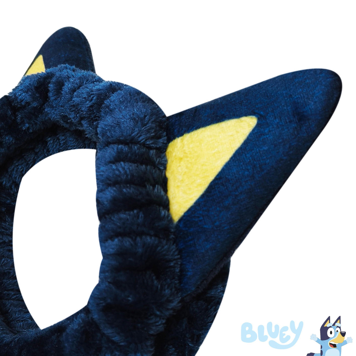 Bluey Plush Headband with soft blue and yellow ears, licensed girls' accessory