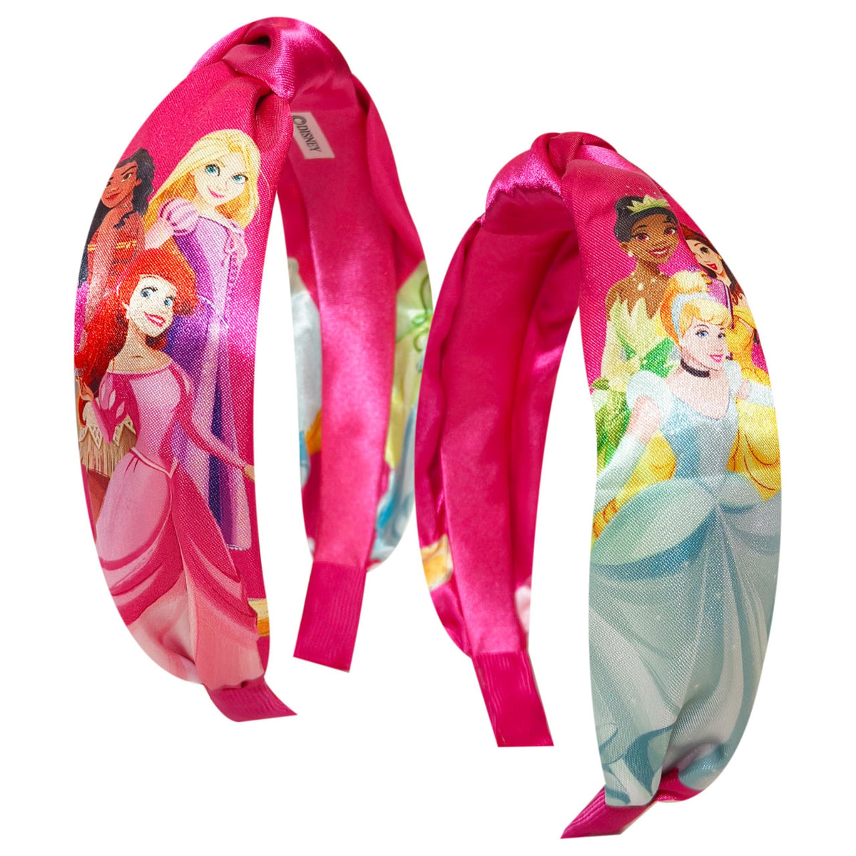 Disney Princess Satin Knot Headband, pink girls' accessory with princess characters, LuvHer Shop