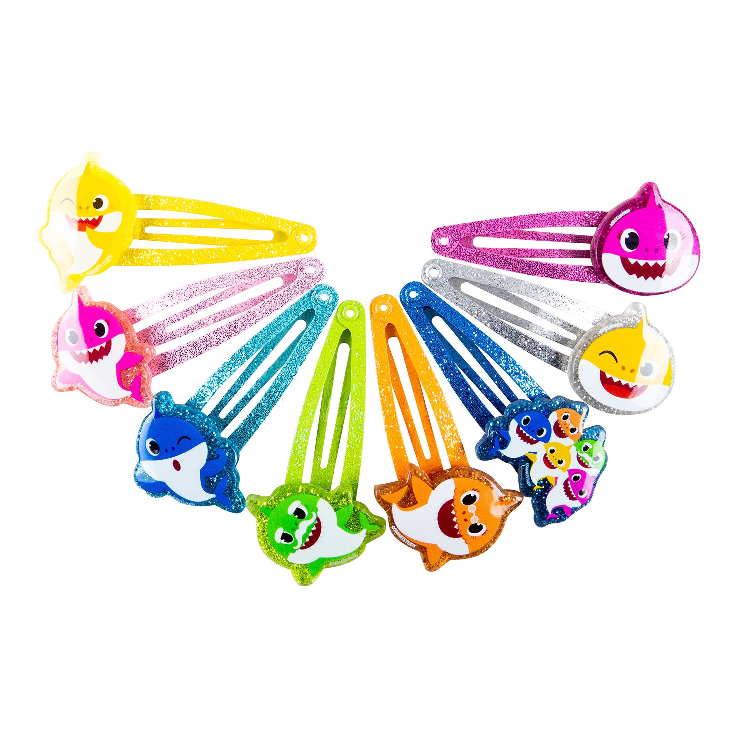 Baby Shark Kids Hair Clips for Girls Snap Clips 8 Pack Multi Color Ages 3+ - LuvHer Shop