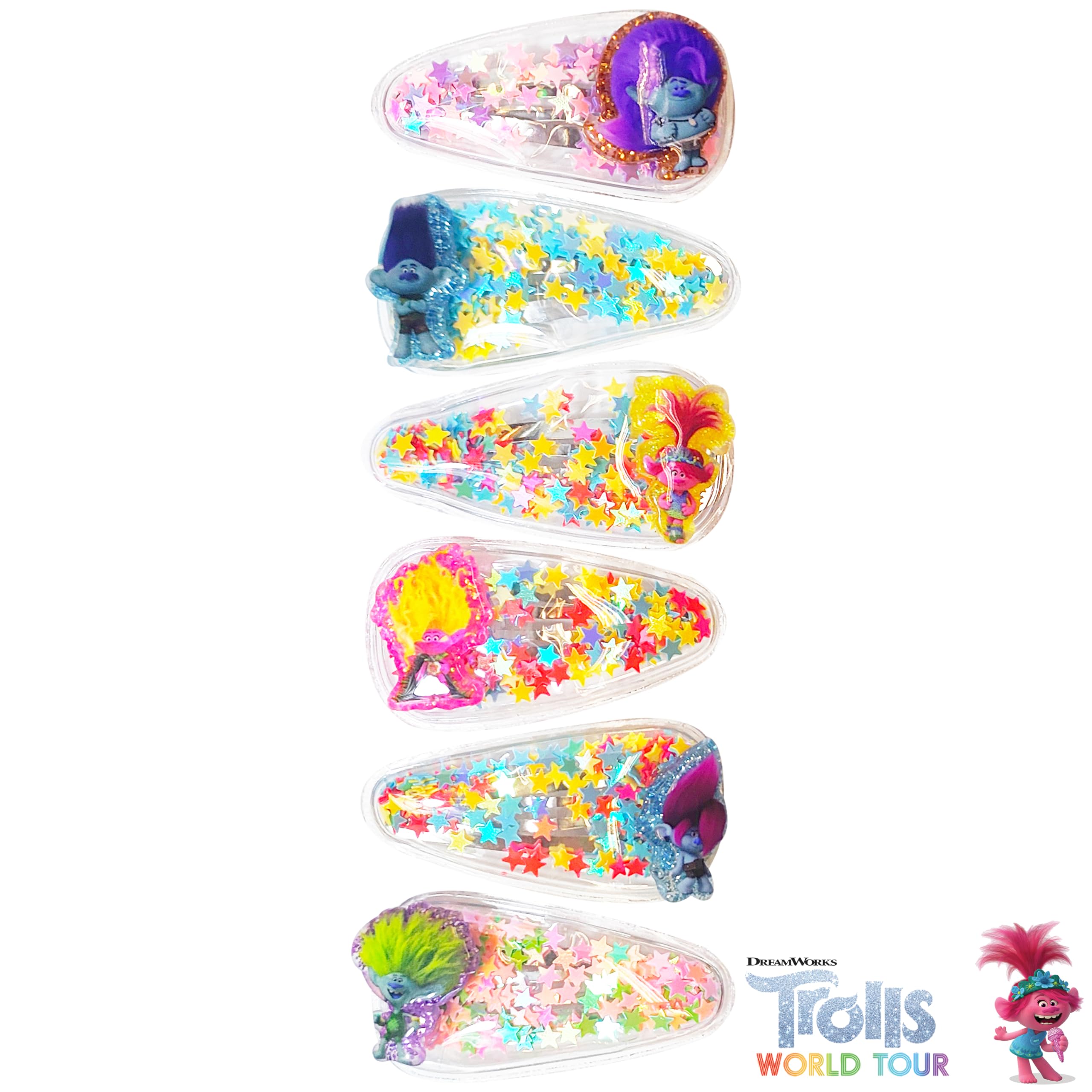 Luv Her Magical Confetti Hair Clips for Kids - 6pc Cute Character Charms Hair Accessories with Favorite Luv Her Characters, Ages 3+ - LuvHer Shop