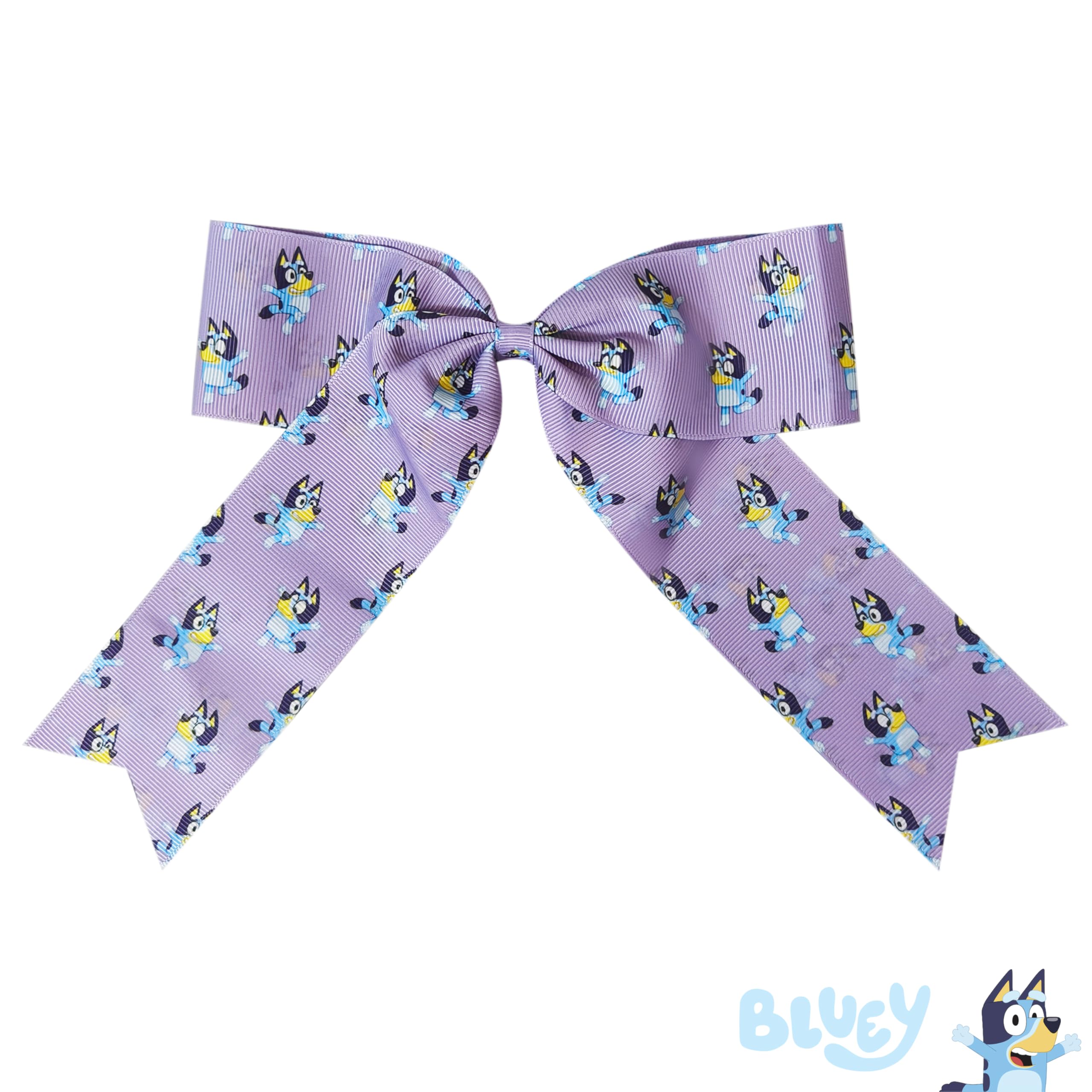 LUV HER Cute Bluey Hair Bows For Girls - One Large Printed Hair Bow Featuring your Favorite Bluey Characters - Alligator Clip - Birthday Gift for Girls Ages 3+ - LuvHer Shop