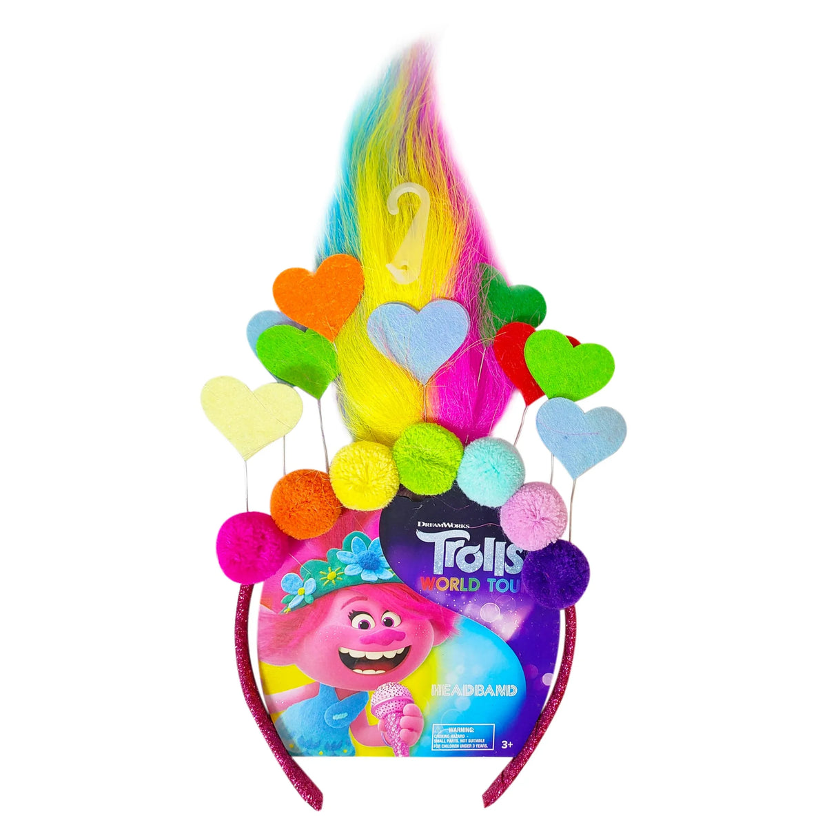 Trolls World Tour Headband with Character Wig