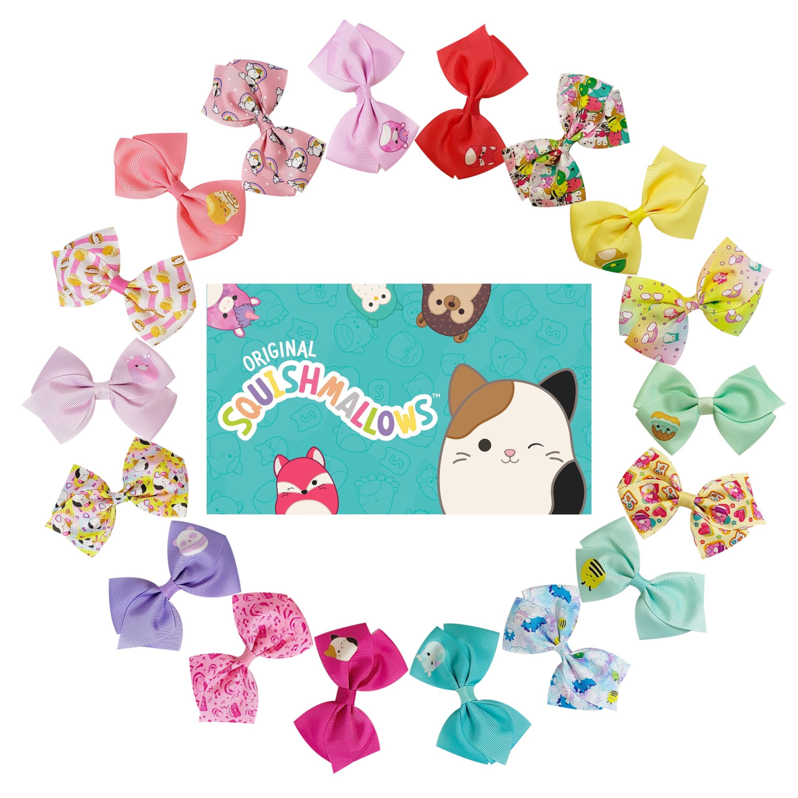 LUV HER Special Squishmallows Hair Accessory for Girls! 18pc Hair Bow with Aligator Clips, age 3+ - LuvHer Shop