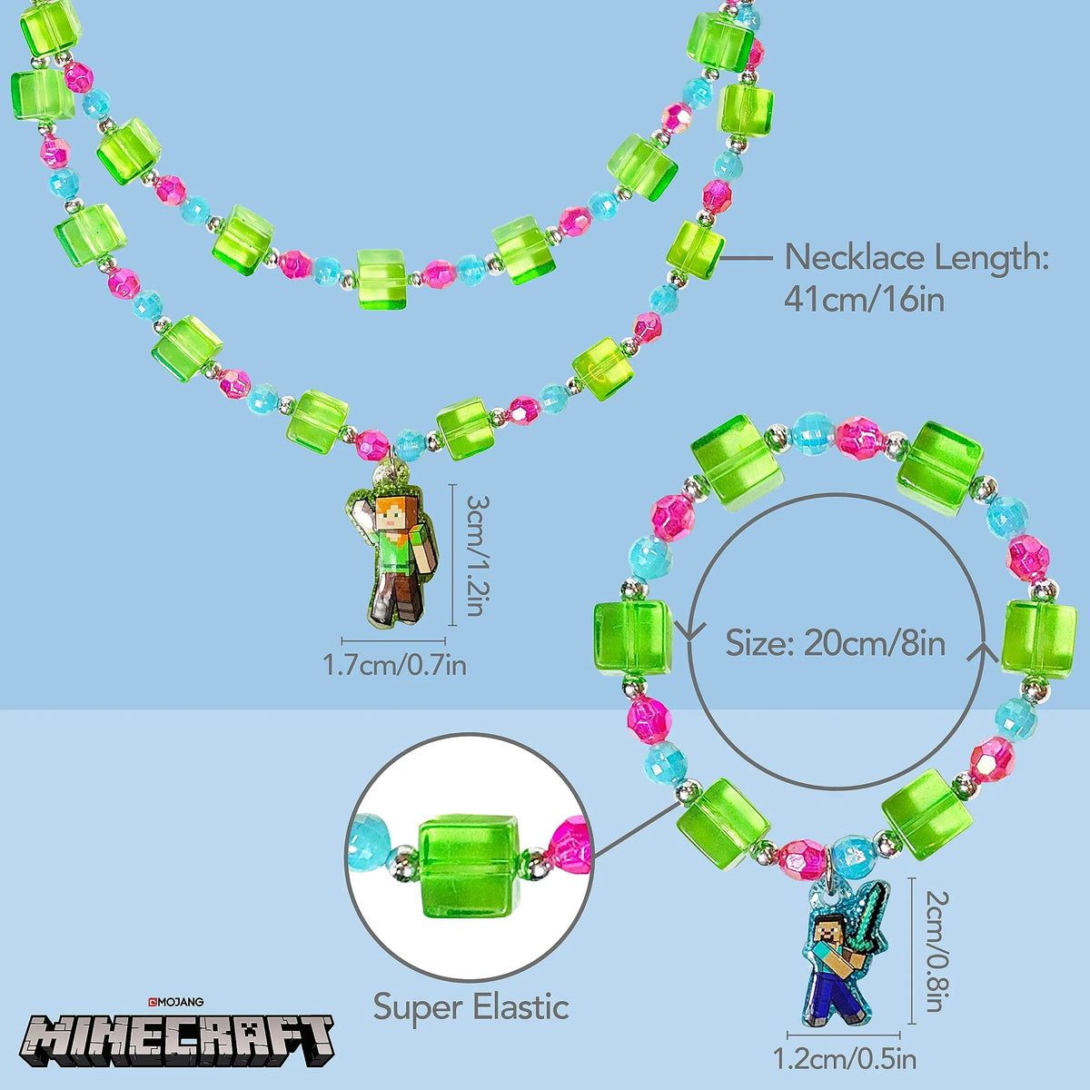 Minecraft Girls Jewelry Box Set