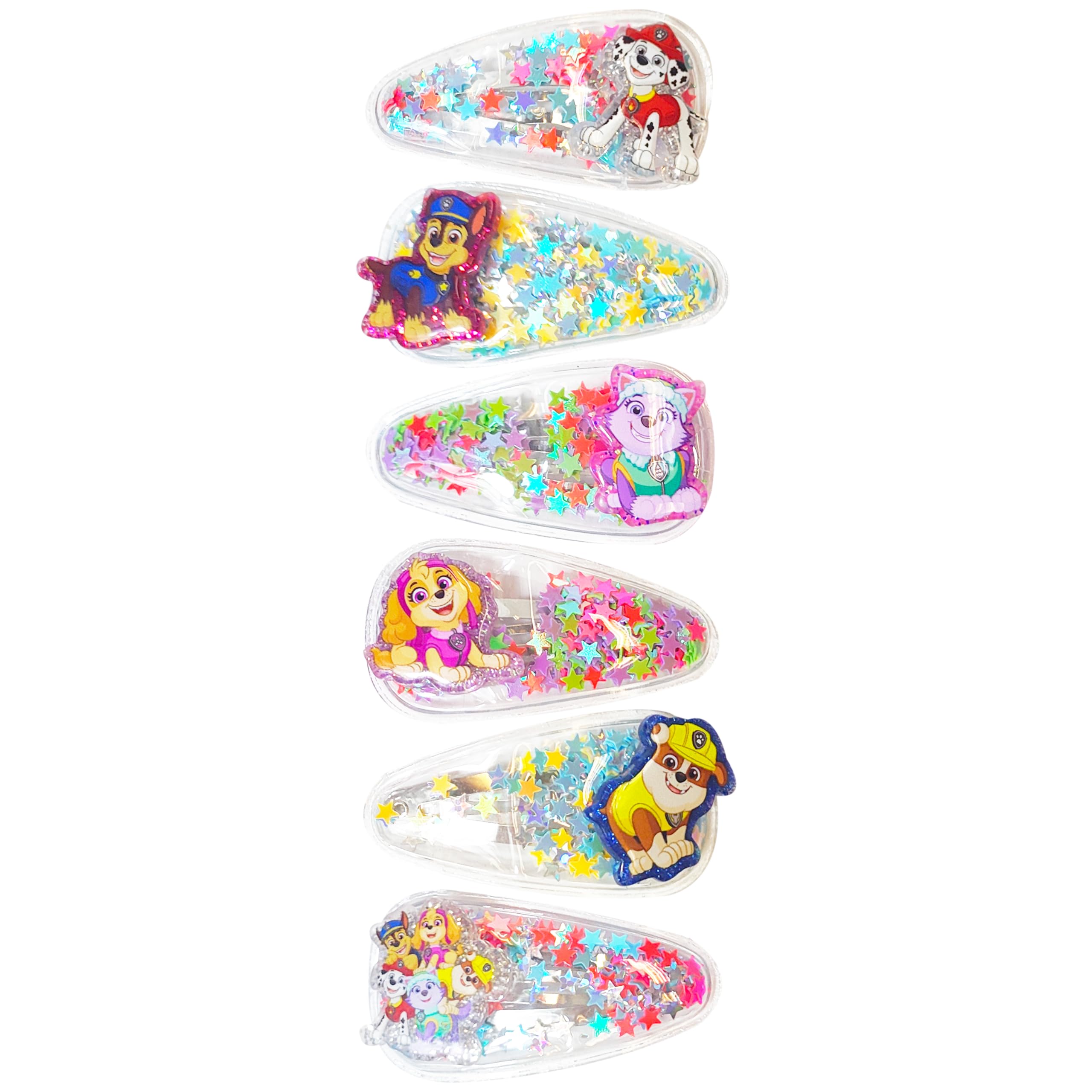 LUV HER 6pc Cute Hair Clips For Girls with Favorite Character Charms, Magical Confetti Hair Clips for Kids, Toddler Hair Accessories, Ages 3+ - LuvHer Shop