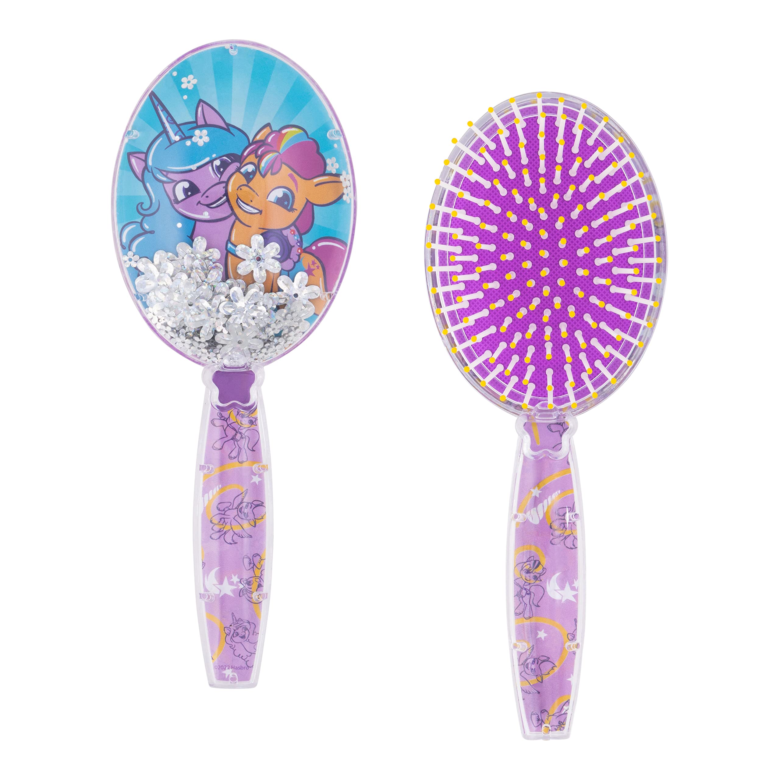Hair Brush With Magical Sparkling Stars Confetti - Kids Ages 3+