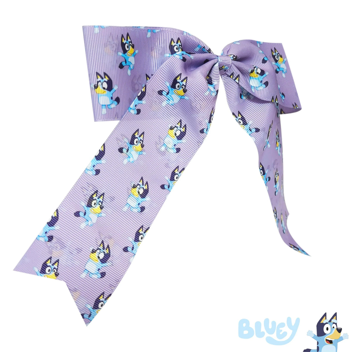 Bluey Hair Bow, purple girls' accessory with Bluey cartoon prints, official licensed product