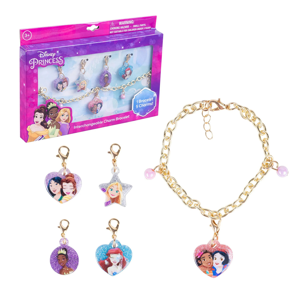 Disney Princess "Add A Charm" Toy Bracelet with 5 charms