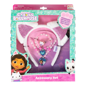 LUV HER Gabby Dollhouse Headbands for Girls - Kids Jewelry - Dress Up Set All in one Giftable Box - Headband - Play Jewelry Set - 4pc (Toddler Headband, Necklace, Dress Up Bracelet, Ring) Ages 3+ - LuvHer Shop