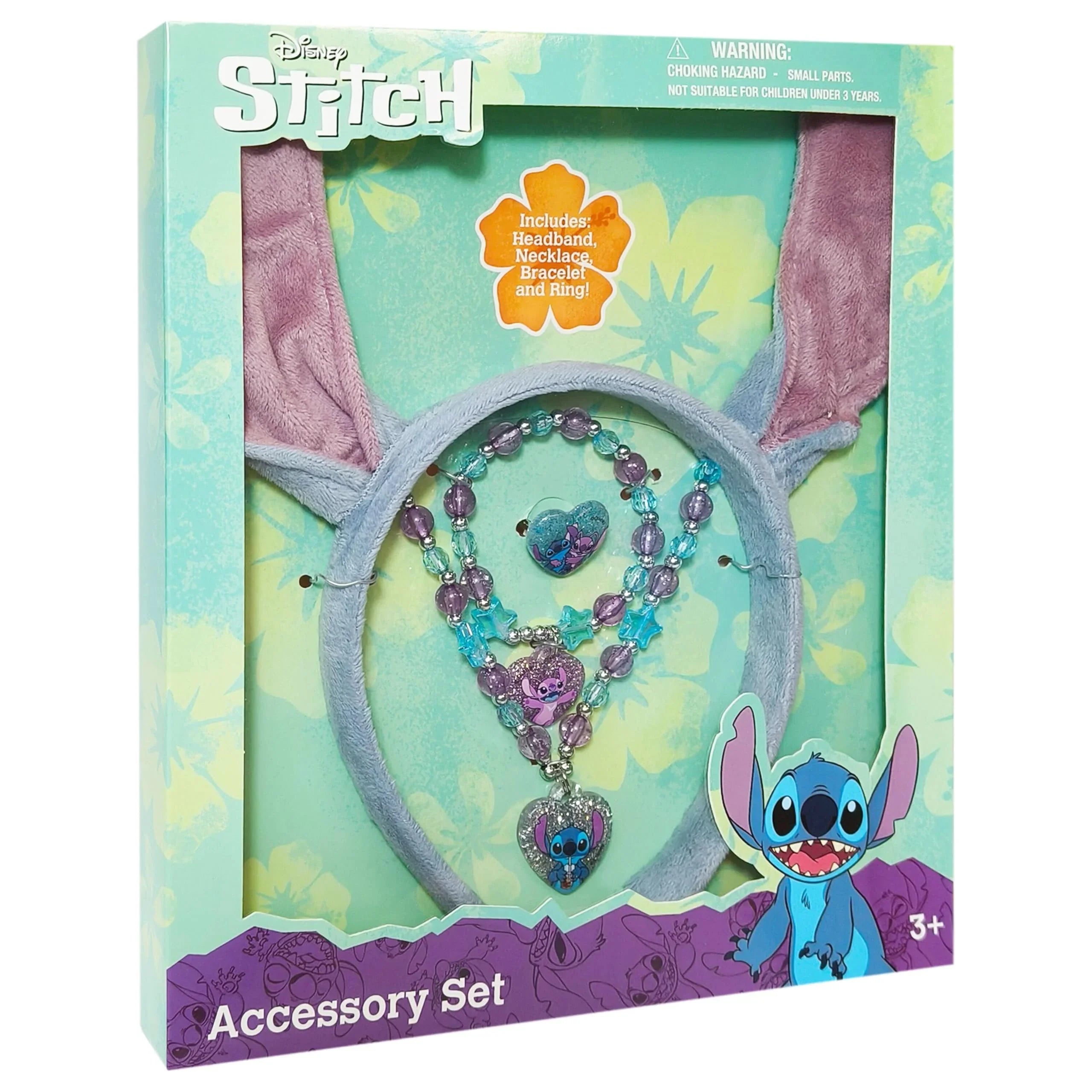 Stitch Character Headband And Jewelry Set