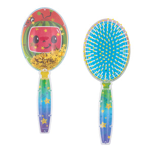 CoComelon Hair Brush with Magical Sparkling Stars Confetti Hair Brush, Green - Kids Hair Brush Ages 3+ - LuvHer Shop