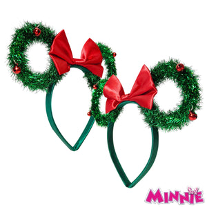 LUV HER Disney Minnie Mouse Ears Christmas Tinsel and Jingle Bells Headband for Girls, Ages 3+ - LuvHer Shop