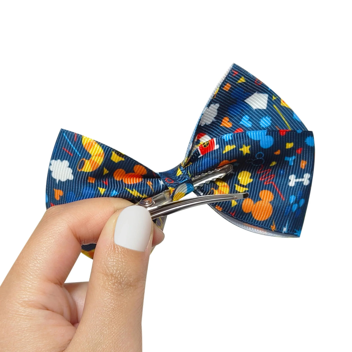 Disney Mickey Printed Girls' Hair Bows – 7-Pack 4-Inch Hair...