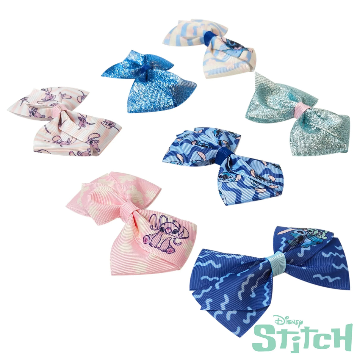 Licensed Girls Hair Bows - The Stitch Themed Hair Accessories...
