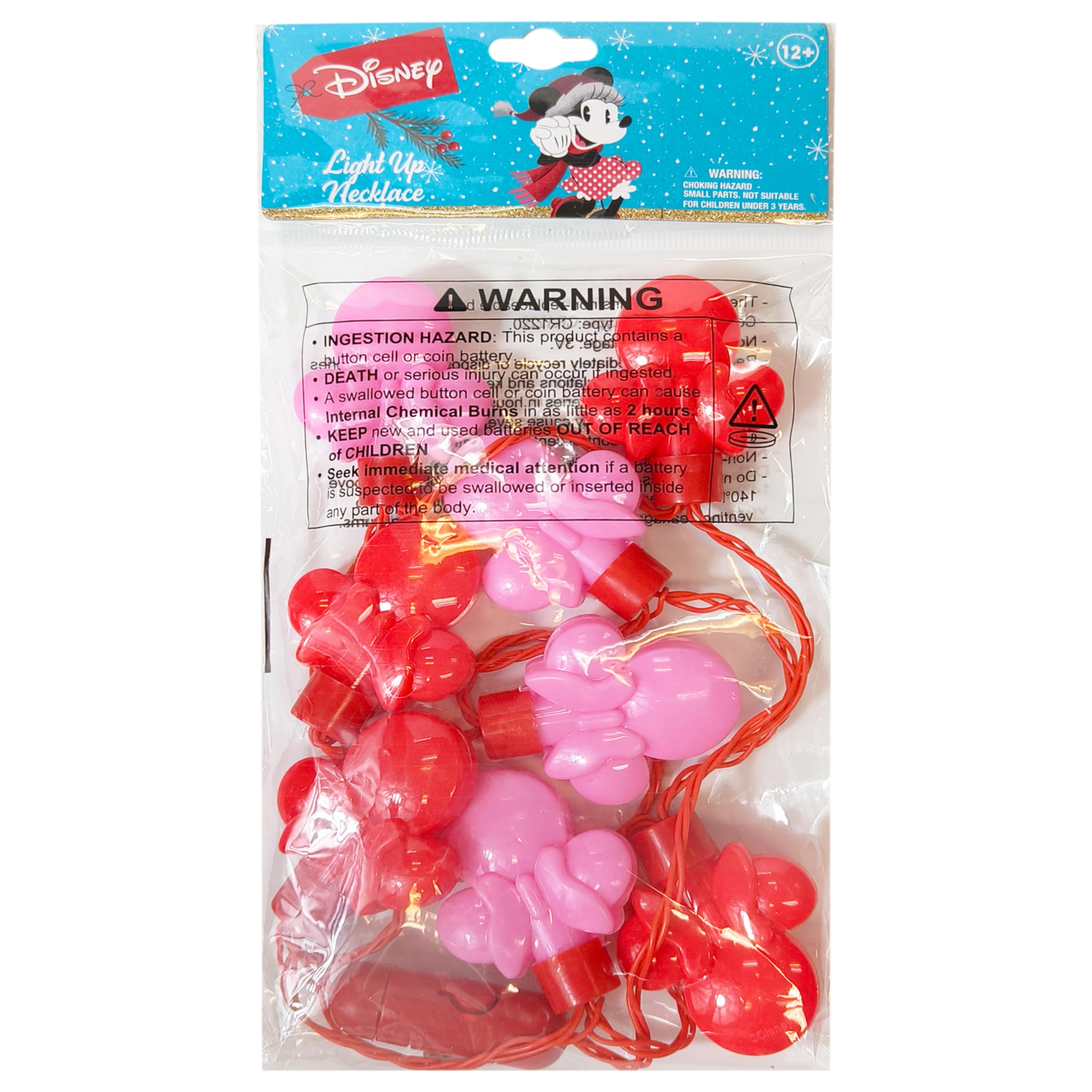 LUV HER Disney Minnie Mouse Valentine Light Up Holiday Necklace for Girls, Ages 3+ - LuvHer Shop