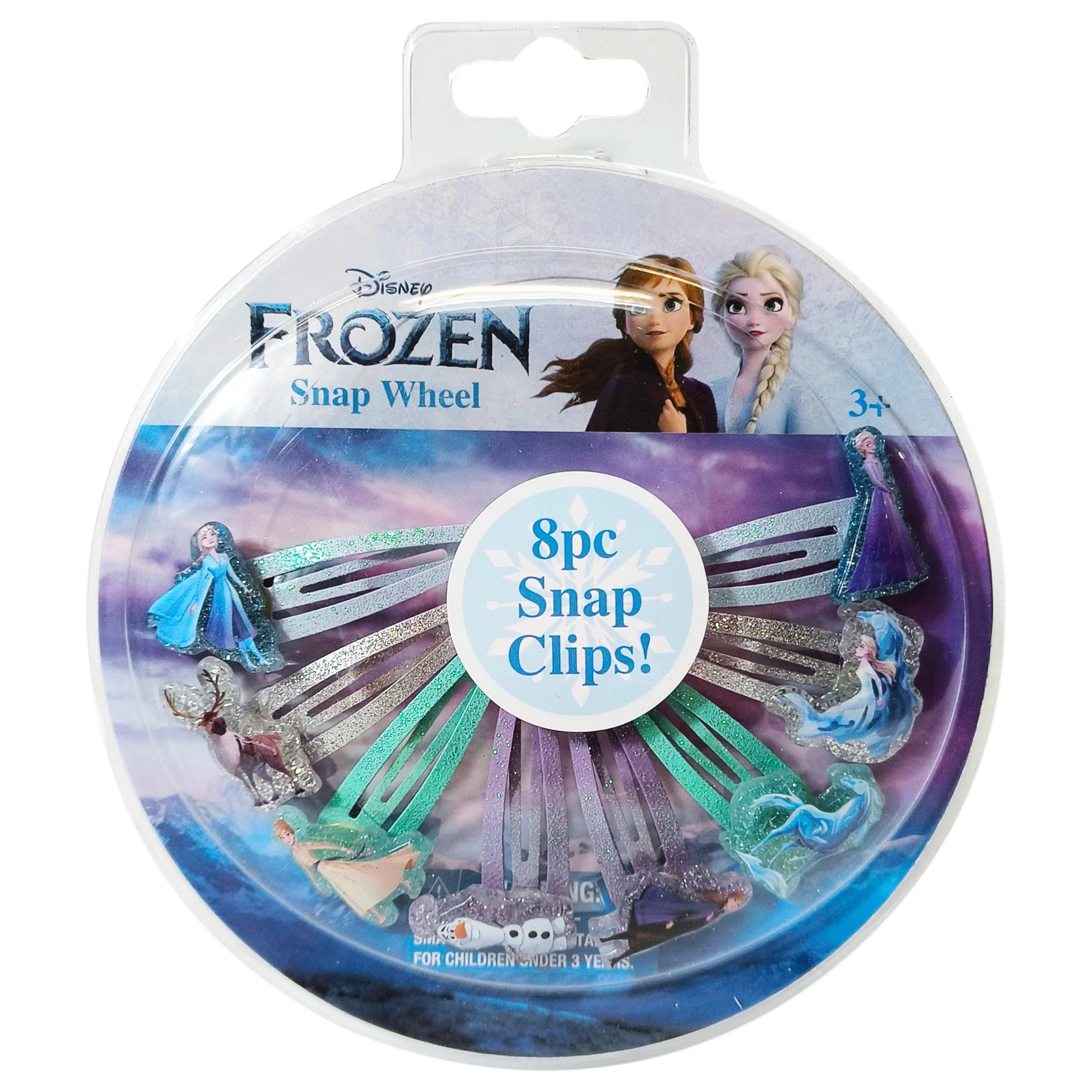 Frozen Hair Clips for Girls Snap Clips 8 Pack Multi Color Ages 3+