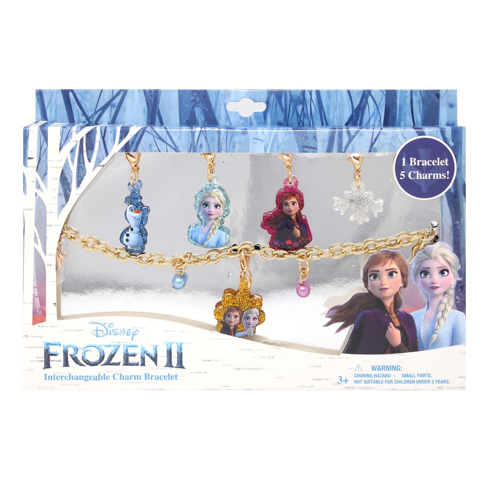 LUV HER Frozen 2 Girls Add-A-Charm Bracelet Box Set with 1 Bracelet and 5 Charms - Ages 3+ - LuvHer Shop