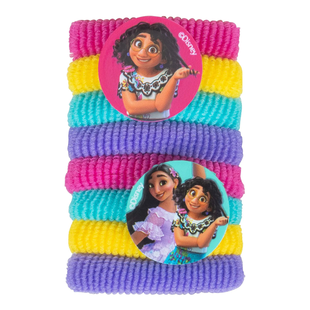 Disney Encanto hair ties set with Mirabel, bright striped girls accessories from LuvHer Shop