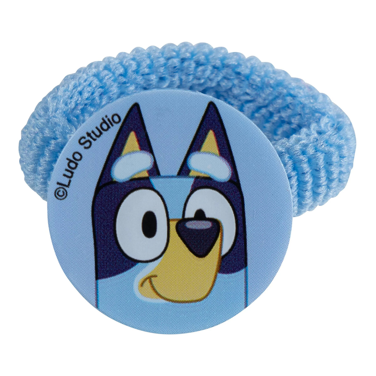 Bluey elastic hair tie with cartoon dog face, girls' accessory from LuvHer Shop