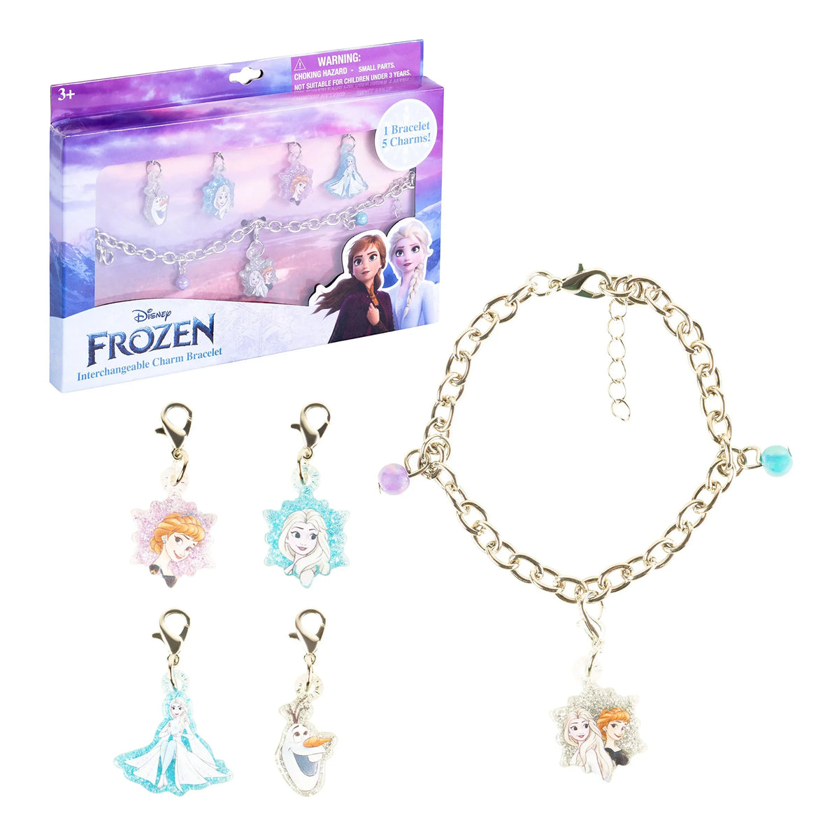Frozen "Add A Charm" Toy Bracelet and Costume Jewelry Box Set