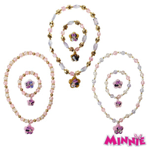 LUV HER Disney Minnie Girl's Jewelry Set - Dress up 9 Piece Toy Jewelry Box Set with Bead Necklace, Bracelet and Ring - Play Accessories - Ages 3+ - LuvHer Shop