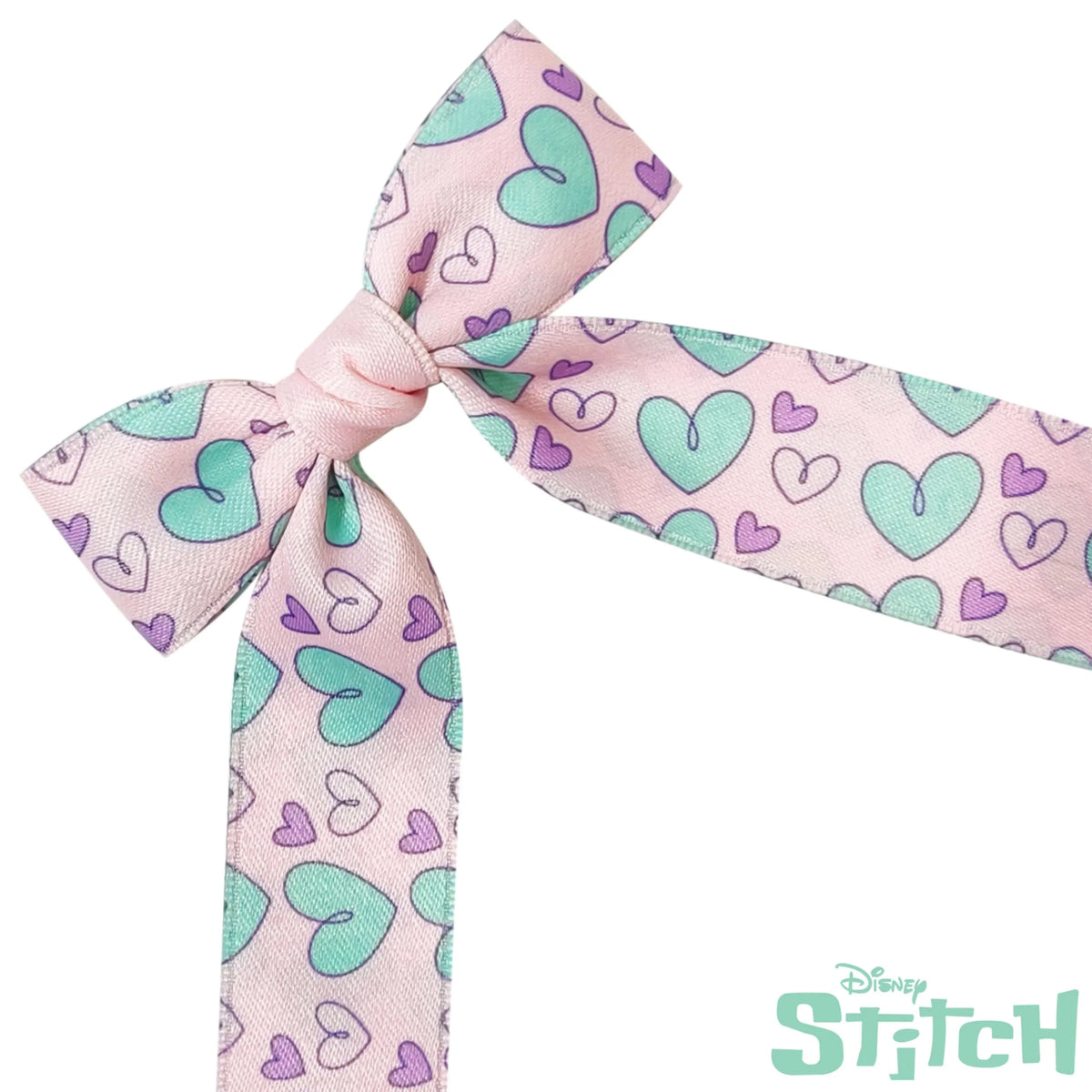The Stitch Printed Long Tail Hair Bow Set for Girls - Printed...