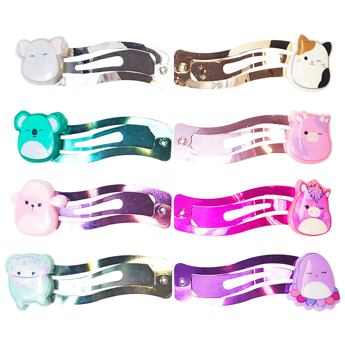 Squishmallows Snap Hair Clips - 8 pack