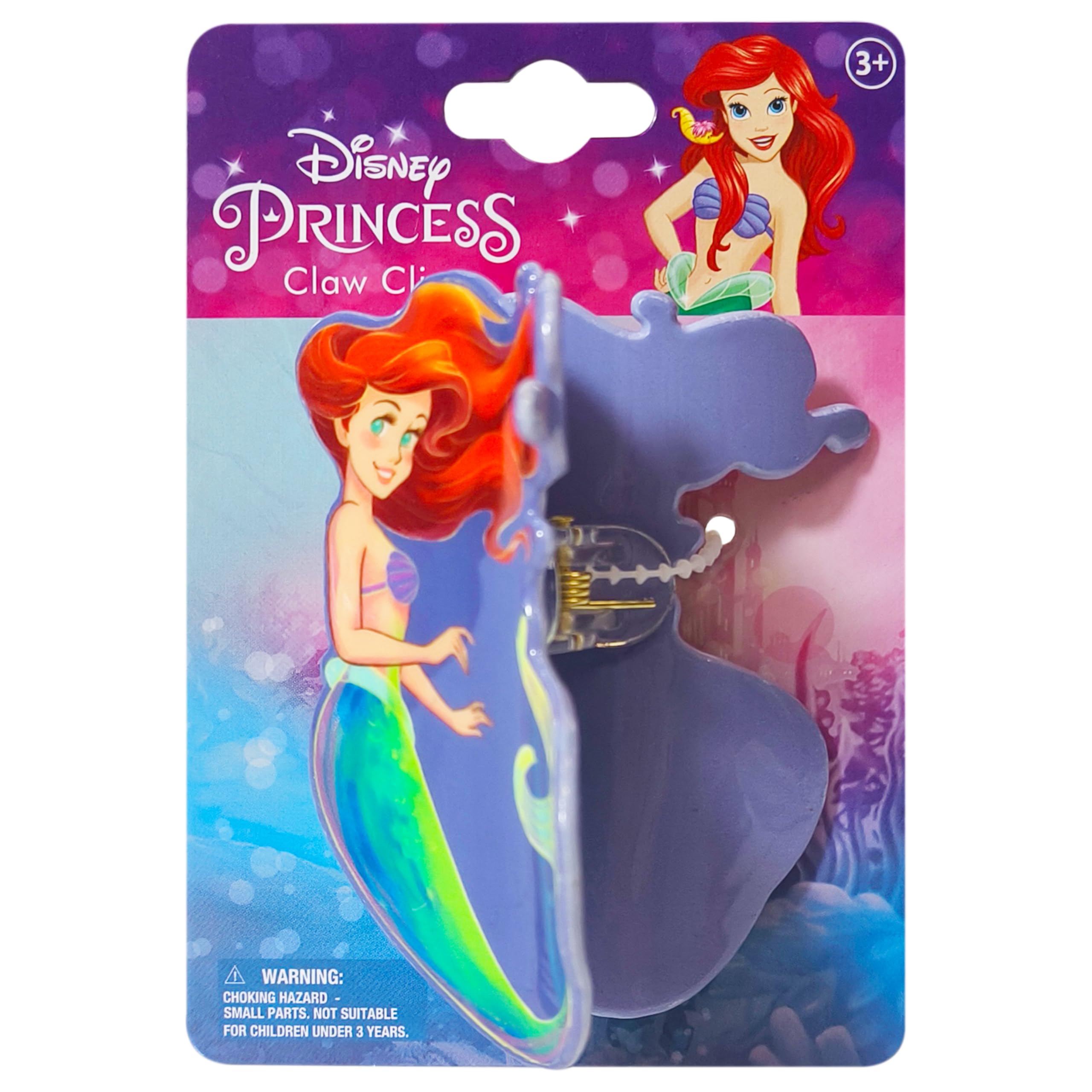 LUV HER Glam Up Your Look with Butterfly Hair Clip - One Cute Hair Clip with Your Favorite Little Mermaid Ariel Character with Soft Claw Clips - Ages 3+ - LuvHer Shop