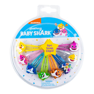 Baby Shark Kids Hair Clips for Girls Snap Clips 8 Pack Multi Color Ages 3+ - LuvHer Shop