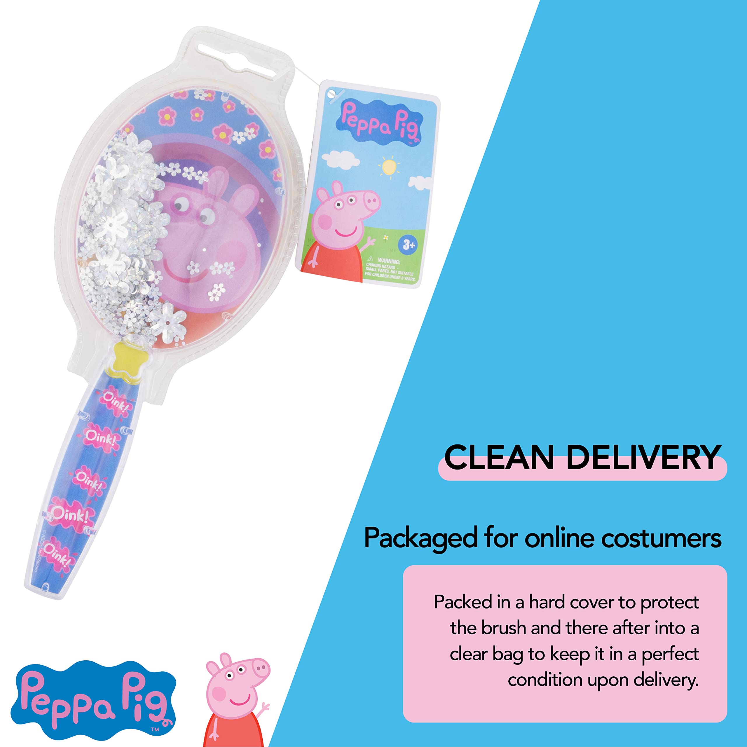 Hair Brush with Magical Sparkling Stars Confetti Hair Brush - Kids Hair Brush Ages 3+ - LuvHer Shop