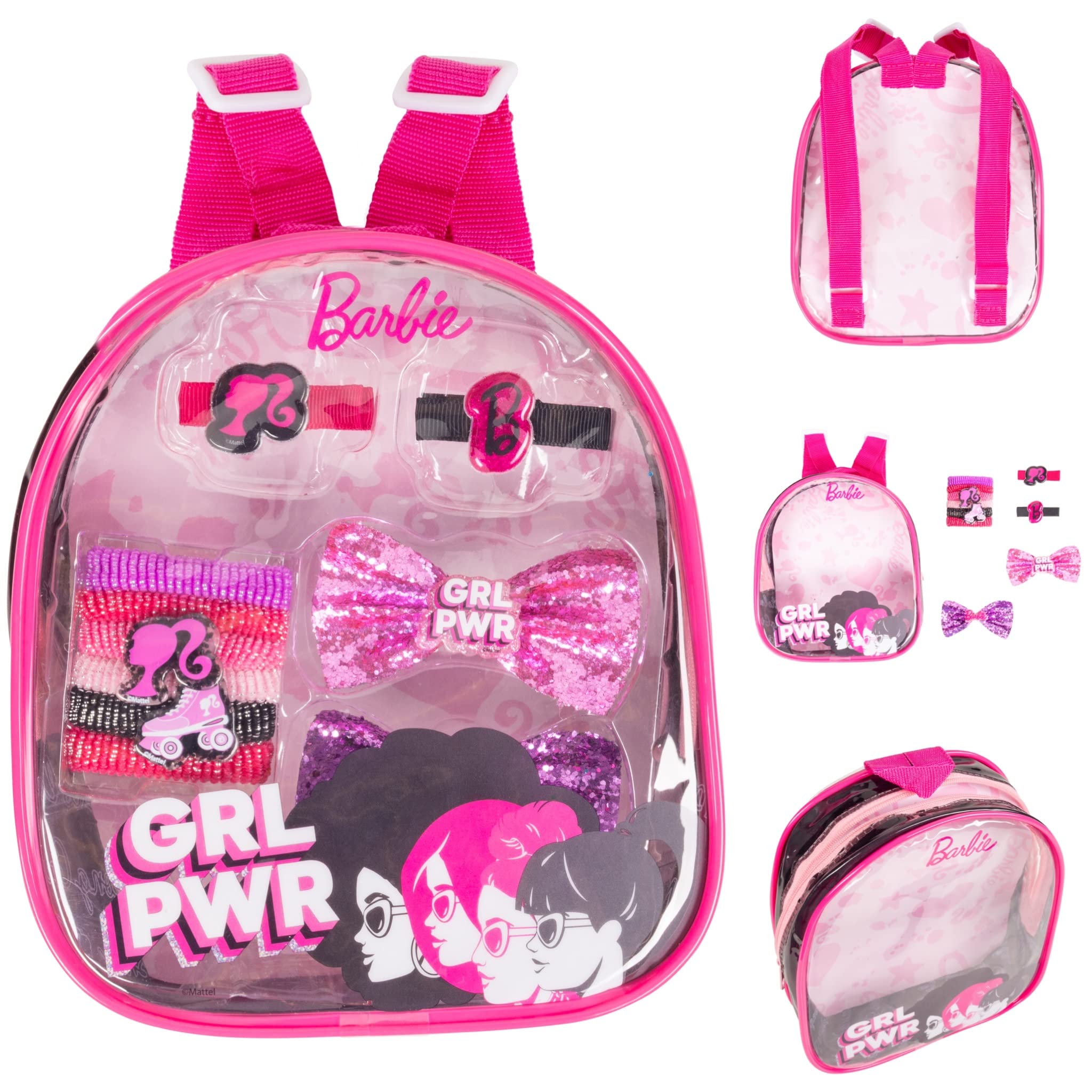 Kids Barbie Fashionista's Accessory Bag - Accessories Set for Girls - Barbie Sets - Bow's with Alligator Clips, Hair Ties - Ages 3+ - LuvHer Shop