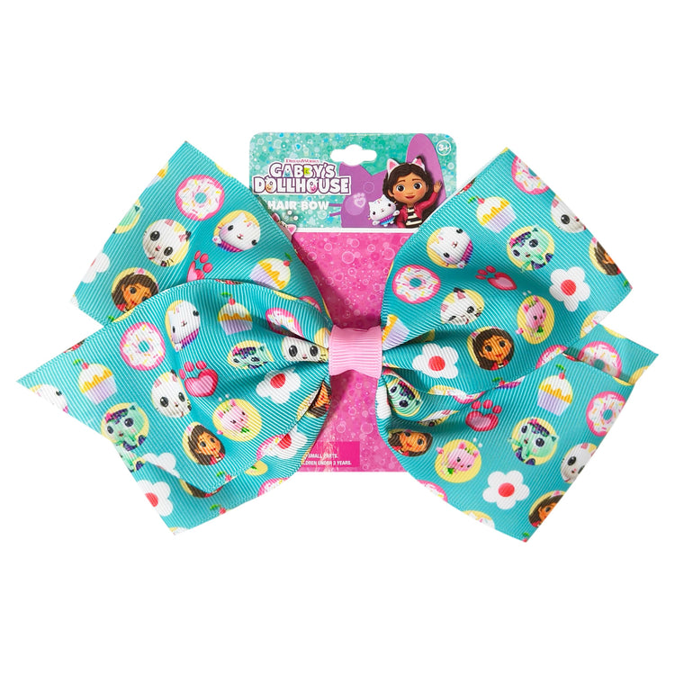 LUV HER Cute Gabby's Dollhouse Single Hair Bow For Girls - One Large Printed Hair Bow Featuring your Favorite Character Cakey - Alligator Clip - Birthday Gift for Girls Ages 3+ - LuvHer Shop