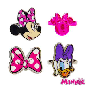 Disney Jewelry: 4-Piece Adjustable Minnie Rings for Girls Disney Cute Rings for Toddlers with metal Charm Dress Up For Girls Perfect Minnie Birthday Gifts For Girls Kid Rings Disney Accessories Age 4+ - LuvHer Shop