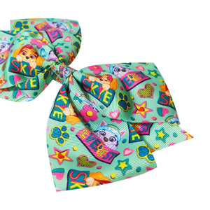 LUV HER Cute Paw Patrol Single Hair Bow For Girls - One Large Printed Hair Bow Featuring your Favorite Paw Patrol Characters - Alligator Clip - Birthday Gift for Girls Ages 3+ - LuvHer Shop