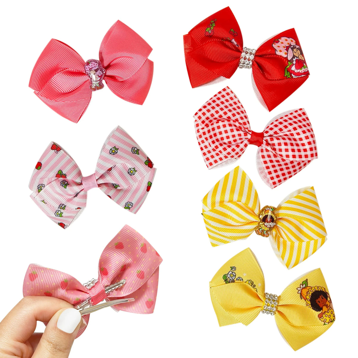 Strawberry Shortcakes Hair Bow Set - 7 Pack
