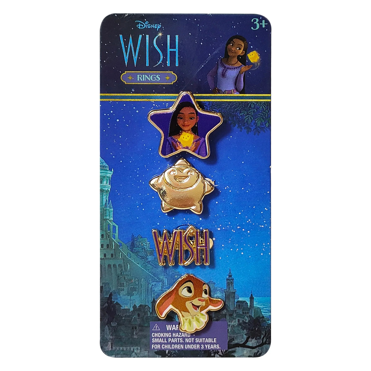 Disney Wish Adjustable Charm Ring Set