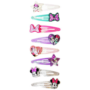 Disney Minnie Kids Hair Clips for Girls Snap Clips 8 Pack Multi Color Ages 3+ - LuvHer Shop