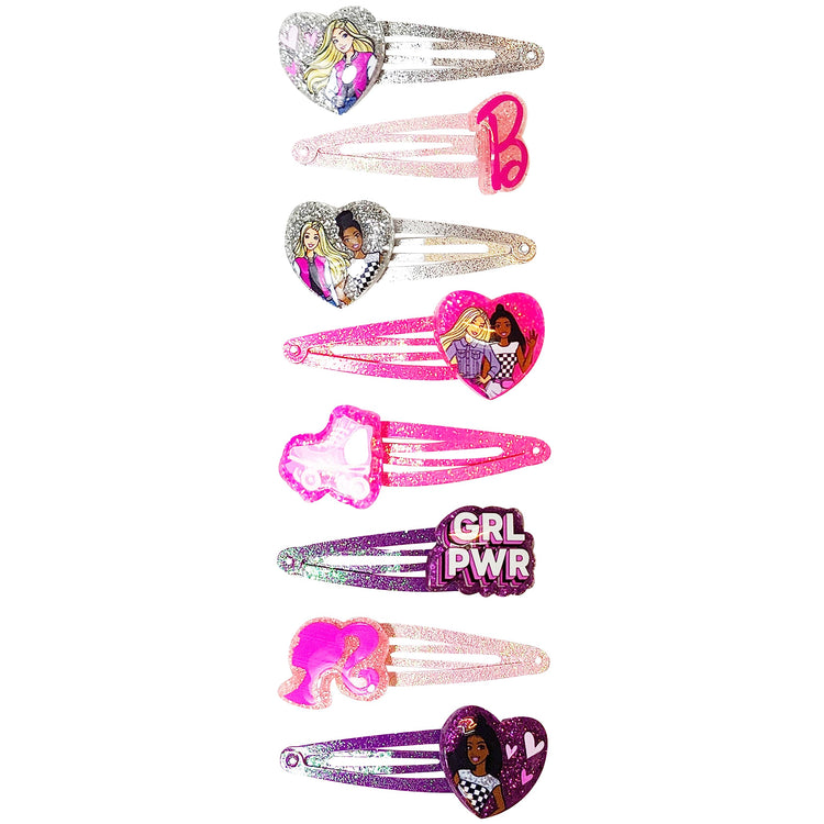 LUV HER Barbie Hair Clips for Girls Snap Clips 8 Pack Multi Color Ages 3+ - LuvHer Shop