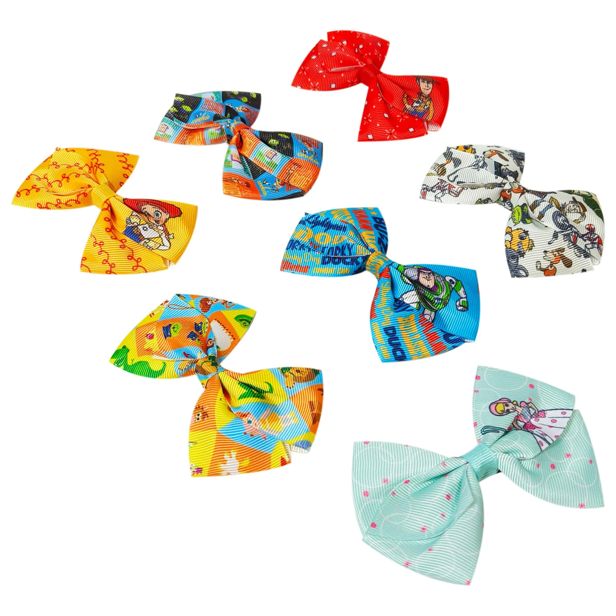 Toy Story Printed Girls' Hair Bows – 7-Pack 4-Inch Hair Clips...
