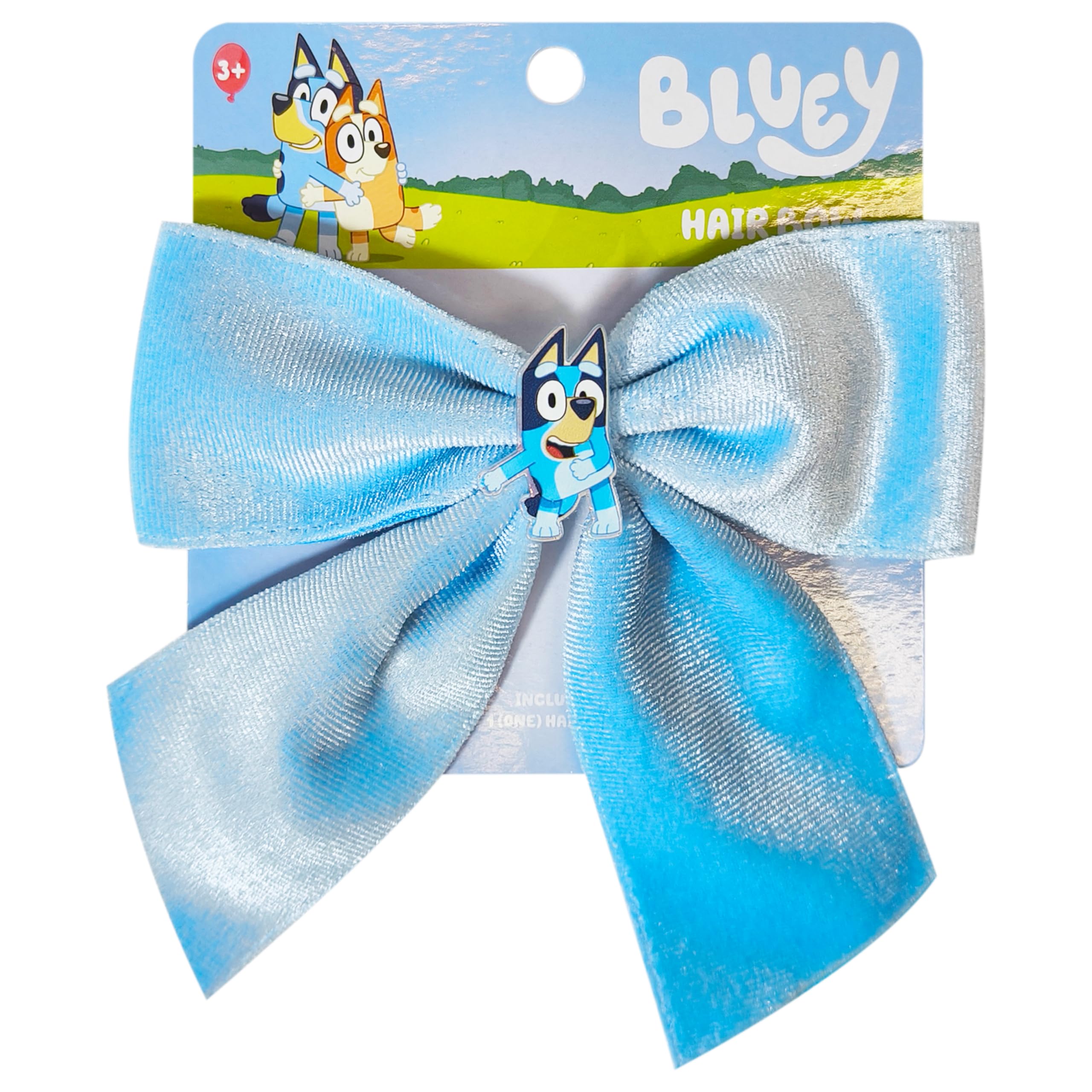 LUV HER Bluey Long Tail Hair Bow for Girls with Alligator Clip with Charm of Bluey - Hair Accessory, Ages 3+ - LuvHer Shop