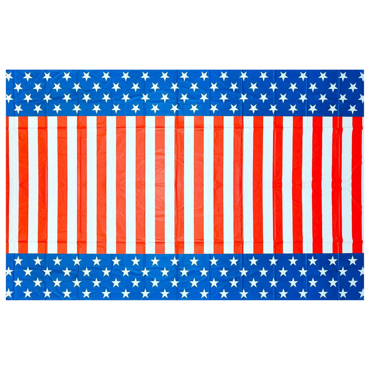 American Flag Tablecover with red stripes and white stars, patriotic party supply at LuvHer Shop