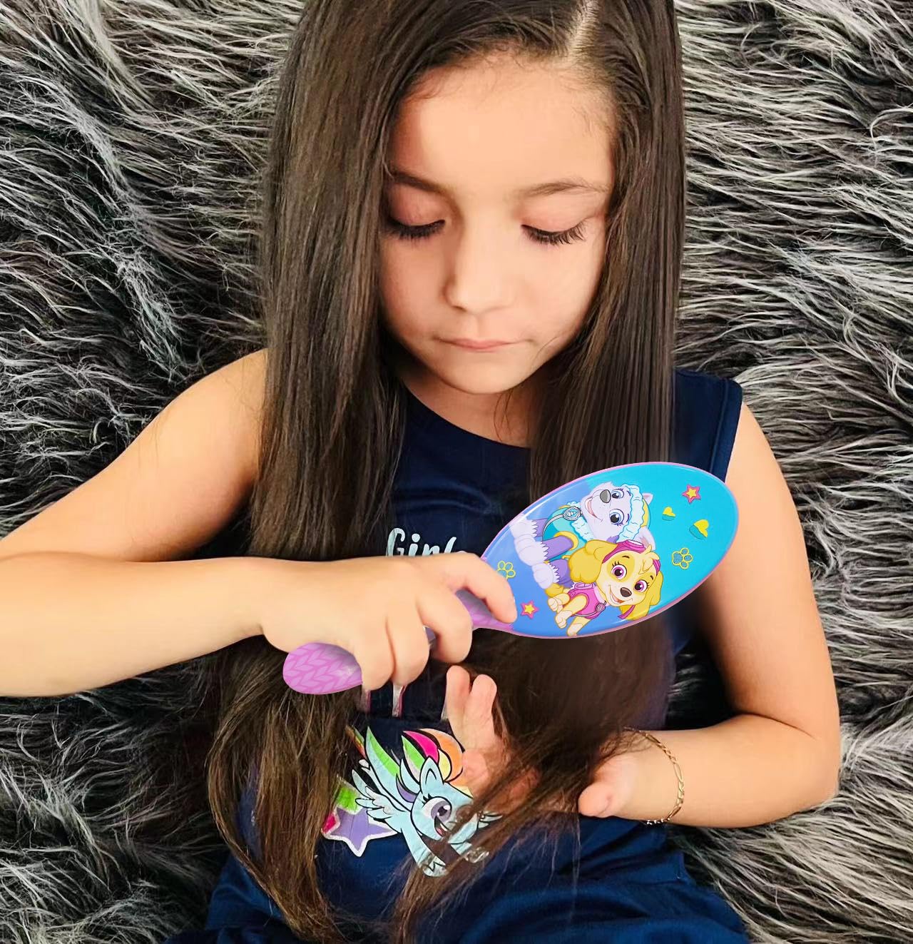 Luv Her Paw Patrol Hair Accessories Set - 9 inch Detangling Brush, 4 Scrunchies & Hair Ties for Girls - LuvHer Shop