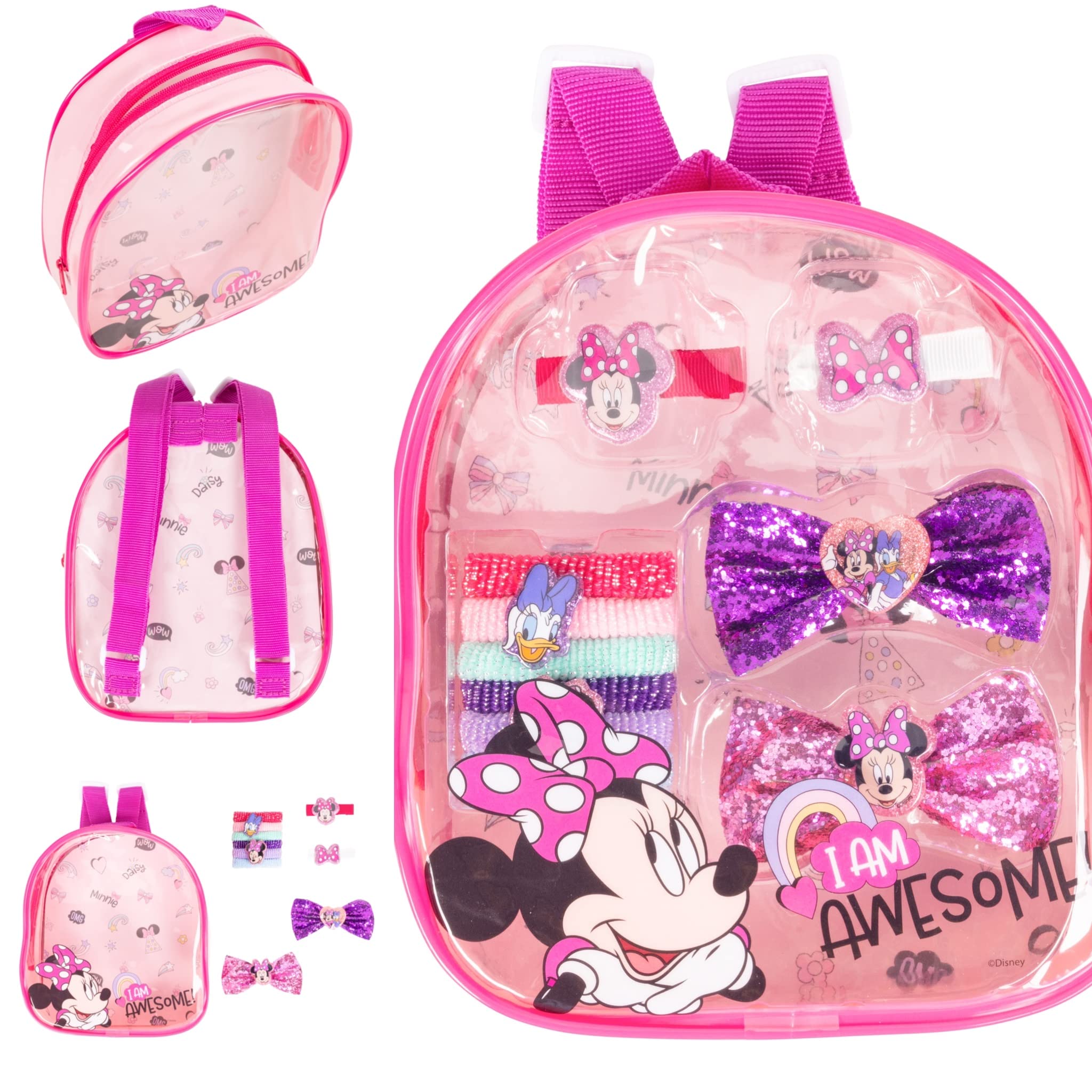 LUV HER Kid's Fashionista's BackPack - Accessories Set For Girls - Bow's with Alligator Clips, Hair Ties, Backpack - Ages 3+ - LuvHer Shop