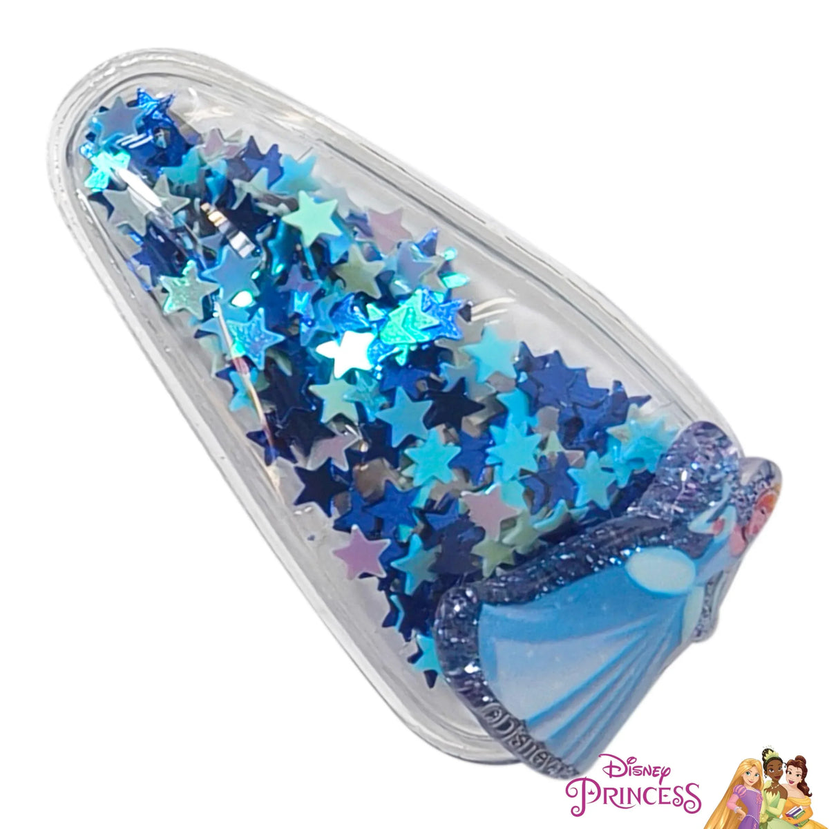 Disney Princess Cinderella hair clip with blue star glitter, girls accessory from LuvHer Shop