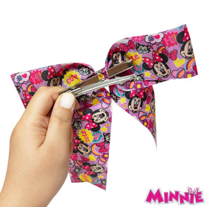 LUV HER Cute Disney Junior Minnie Hair Bows For Girls - One Large Printed Hair Bow Featuring your Favorite Character Minnie - Alligator Clip - Birthday Gift for Girls Ages 3+ - LuvHer Shop