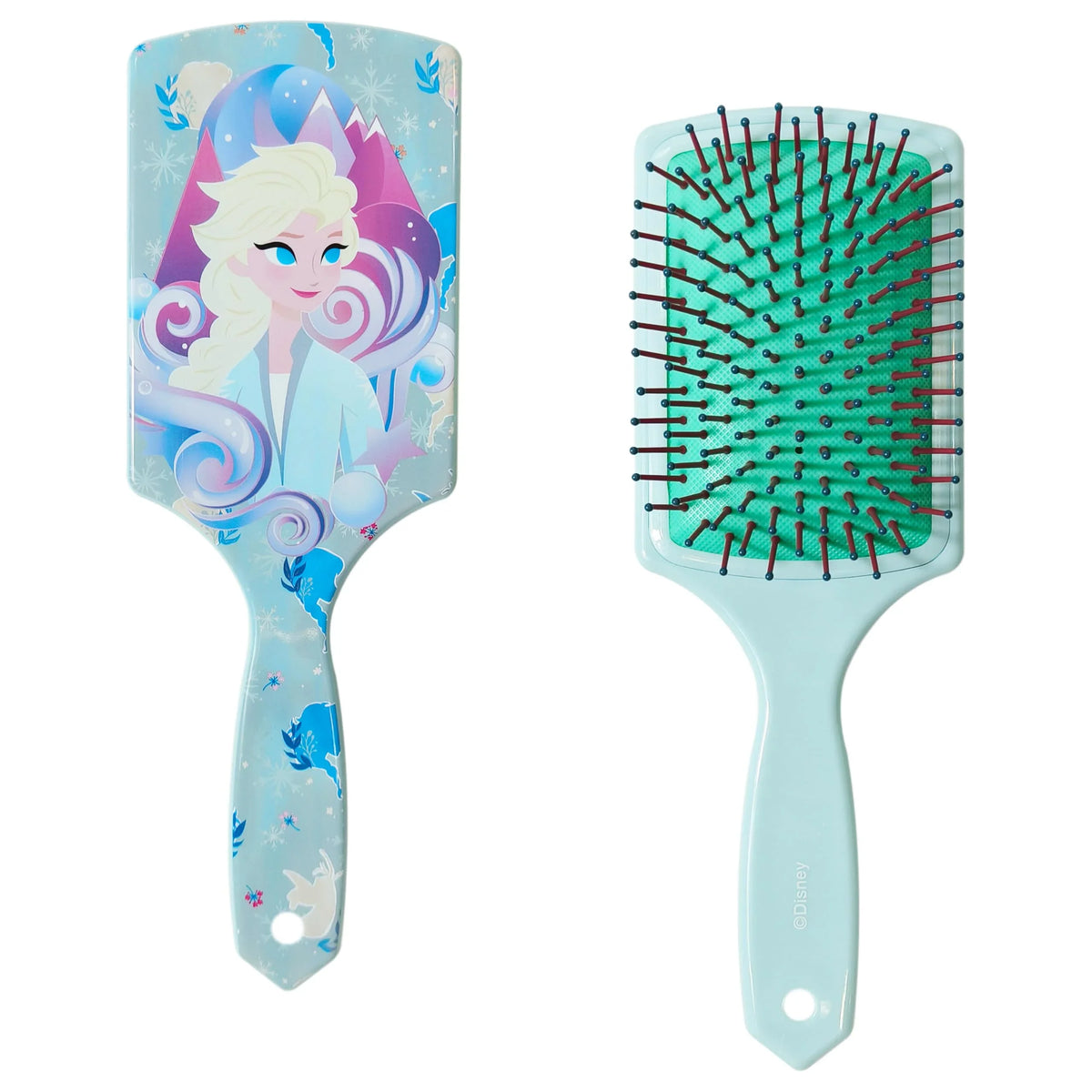 Disney Frozen Elsa paddle hair brush for girls, light blue with Elsa illustration, LuvHer Shop